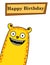 Cute cartoon animal birthday card