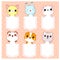 Cute cartoon animals pocket set