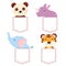 Cute cartoon animals pocket set