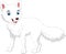 Cute cartoon Arctic Fox