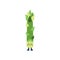 Cute cartoon asparagus illustration on a white background