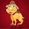 Cute cartoon baby camel