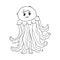 Cute cartoon baby jellyfish. Animal print. Vector illustration isolated on a white background.