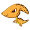 Cute Cartoon Baby Parasaurolophus Dinosaur