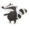 Cute cartoon badger illustration