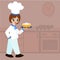 Cute Cartoon Baker Girl