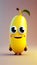 Cute Cartoon Banana Character Created with Generative AI