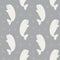 Cute cartoon beluga whales, stars seamless pattern