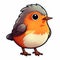 Cute Cartoon Bird Sticker For Android - Detailed Shading, Charming Anime Character