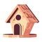 Cute cartoon birdhouse