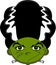 Cute Cartoon Bride of Frankenstein