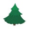 Cute cartoon bright Christmas fir tree