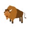 Cute cartoon buffalo vector illustration