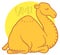 Cute cartoon camel dromedary