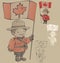 Cute cartoon canadian Mounties