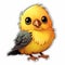 Cute Cartoon Canary Sticker - Emilia Wilk Inspired 2d Game Art