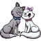 Cute Cartoon Cat Couple