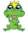 Cute cartoon charmed frog