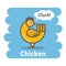 .Cute Cartoon Chicken