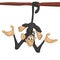 Cute cartoon chimpanzee monskey hang down the tree. Vector illustration in cartoon style