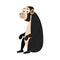 Cute cartoon chimpanzee vector illustration