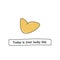 Cute cartoon chinese fortune cookie vector illustration