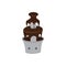 Cute cartoon chocolate fountain. Vector illustration.