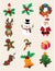 Cute cartoon Christmas element