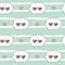 Cute cartoon cloud with heart sunglasses funny seamless vector pattern background illustration