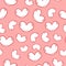 Cute cartoon colorful seamless pattern with hearts and stitches