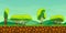 Cute cartoon country seamless horizontal landscape