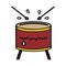 cute cartoon of a crying drum