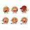 A Cute Cartoon design concept of gingerbread round singing a famous song