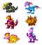 Cute cartoon dino set