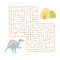 Cute cartoon dinosaur maze game