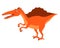 cute cartoon dinosaur predator. vector isolated on a white background.