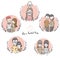 Cute cartoon diverse couples set, mixed race and gay , LGBT concept illustration,Vector