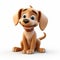 Cute Cartoon Dog 3d Illustration With Lifelike Renderings