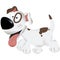 Cute cartoon dog white and brown dog - vector illustration