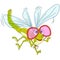 Cute cartoon dragonfly