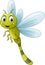 Cute cartoon dragonfly