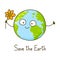 Cute cartoon Earth