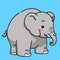cute cartoon elefant animal vector