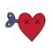 Cute cartoon emoticon hearts.