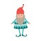 Cute cartoon fairy tale gnome a vector isolated illustration