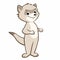 Cute Cartoon Ferret