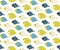 Cute cartoon fish. Marine underwater seamless pattern with colorful decorative fish. Kids background