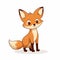 Cute Cartoon Fox Vector Illustration