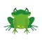 Cute cartoon frog vector illustration