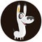 Cute cartoon  funny dog. Vector illustration